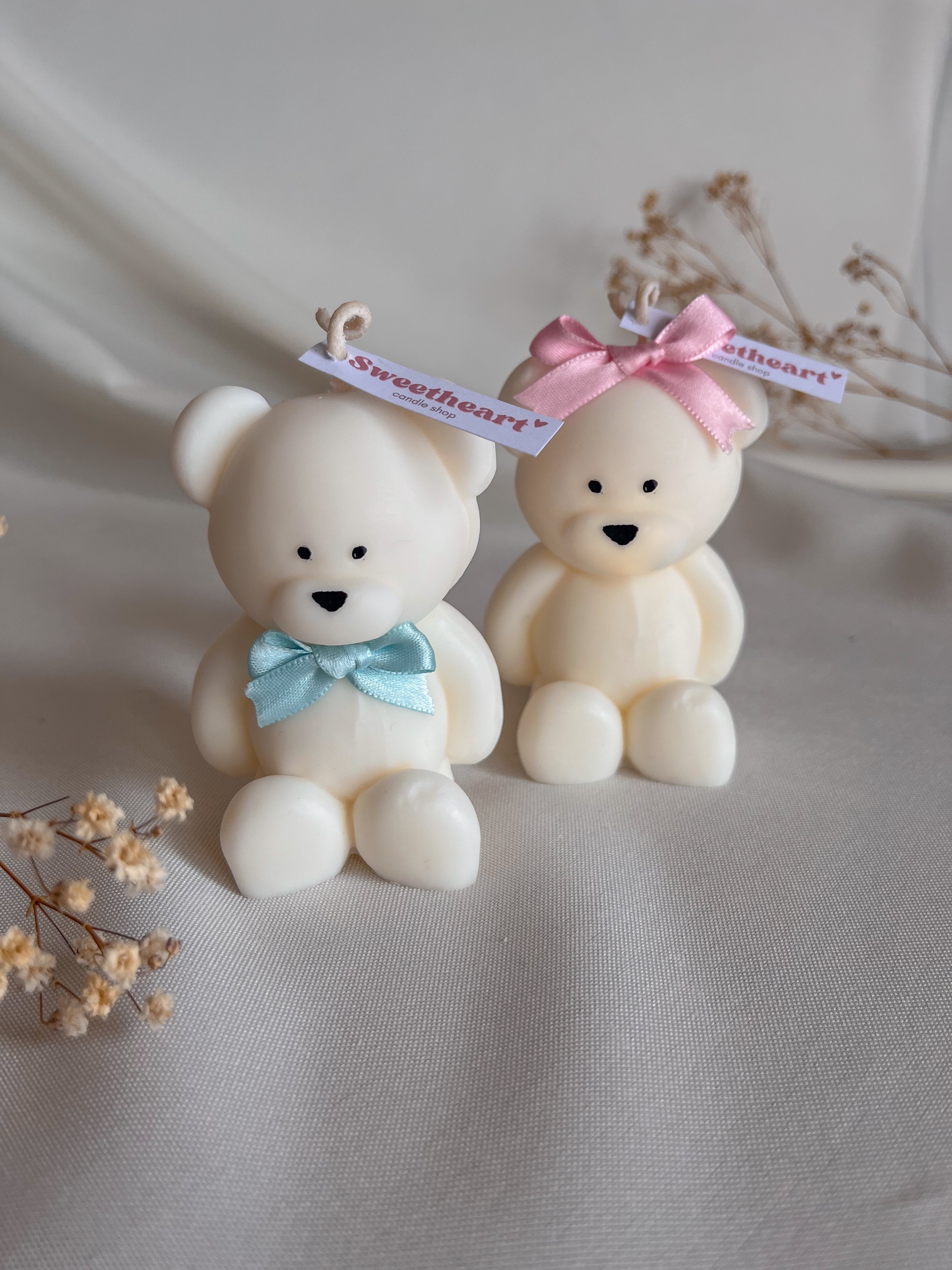 Teddy scented teddy bear candles – Pétale de cire